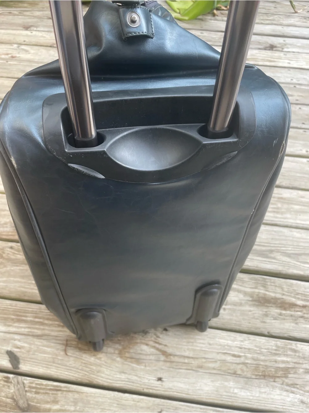 Vintage Kenneth Cole Reaction Black Rolling Duffel Travel Bag /Carry On Luggage